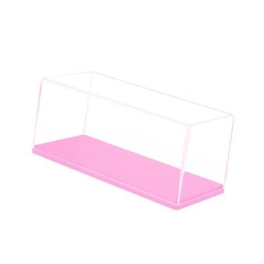 Imagem de Esquirla Vitrine/Estojo de Armazenamento para Miniaturas de Carros, Escala 1/43, Suporte de Balcão para Exibição de Carros Colecionáveis ​​em Miniatura, Rosa