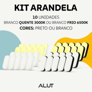 Imagem de Kit 10 Arandela Led Tartaruga 20w 3000k ou 6500k Bivolt Ip65 a prova d