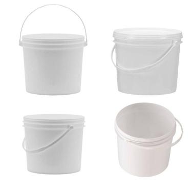 Imagem de Balde Para Casa E Construção 1.8L Branco 9 Pçs