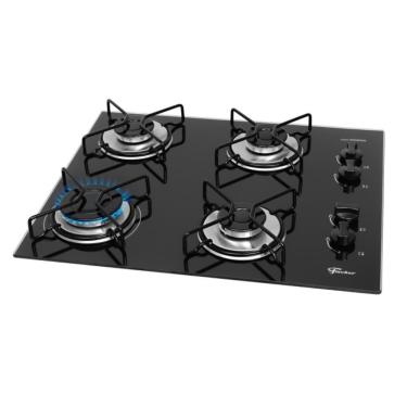 Imagem de Cooktop A Gás 4 Bocas Fit Line Trempe Esmaltada Aramado Fischer