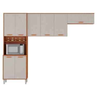 Imagem de Armário de Cozinha Compacta Itatiaia Itafriz 8 Portas, Cinamomo e Fend