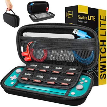 Imagem de Orzly Carry Case for Nintendo Switch Lite - Portable Travel Carry Case with storage for Switch Lite Games & Accessories [Solid Black]