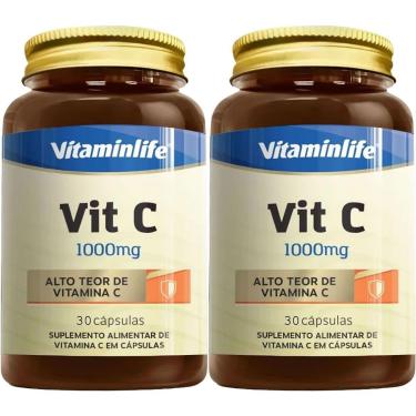 Imagem de Kit 2X Vit C 1000mg - 30 Cápsulas - VitaminLife-Masculino