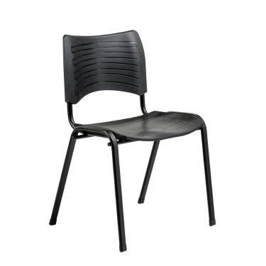 Imagem de Cadeira Fit Com Assento E Encosto Em Polipropileno Preto