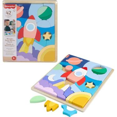 Imagem de Fisher-Price Brinquedo para Bebês Quebra-cabeça de Madeira do Espaço para crianças a partir de 3 anos