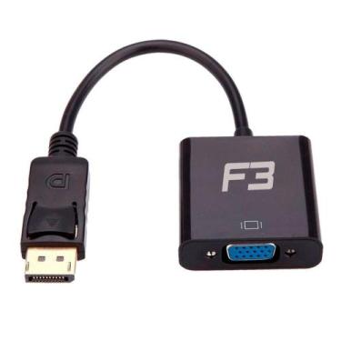 Imagem de Adaptador Displayport Macho para VGA Femea, F3, JC-CB-DVGA
