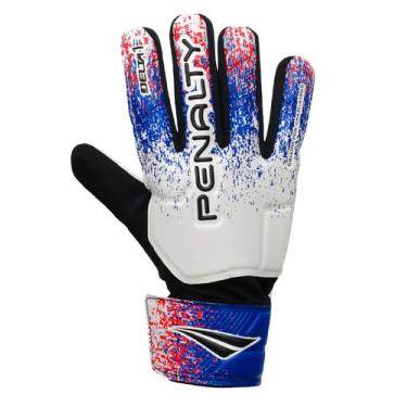 Imagem de Luva de Goleiro Penalty Delta 1, Branco, Azul, Vermelho, 9