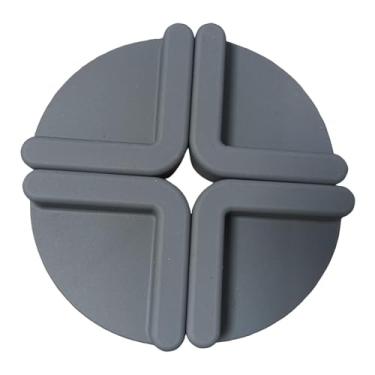 Imagem de Generic Conjunto de 4 pés antiderrapantes para tábua de corte, ideais para cozinhas. Feitos de silicone e profissional. Perfeitos para uso, Cinza