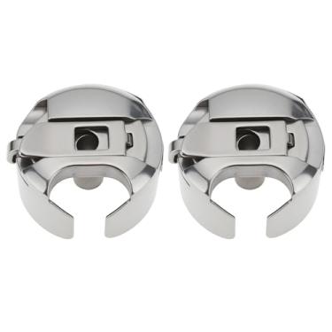 Imagem de eMagTech 2 peças de caixa de bobina para máquinas de costura industriais BC-DBM (2)-NBL compatível com Brother B745 B746 B747 (tamanho M)