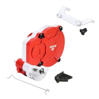 Imagem de Metal Transmission Gearbox with Bracket for FMS FCX24 1/24 Power Wagon FCX18 Land Cruiser LC80 K5 Blazer RC Crawler Upgrade Part (Red for FCX18)