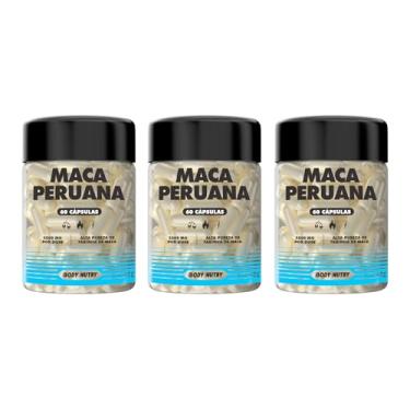 Imagem de Kit 3x Maca Peruana Premium 2500mg 100% Pura Pote 60 Cápsulas Matéria Prima Importada Para Homens e Mulheres | Energia Resistência