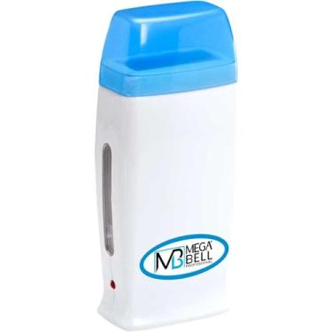 Imagem de Mega Bell, Aquecedora de cera para depilação Roll-on, Cera-Matic Roll-on, Sem refil, Bivolt, Branco com detalhes em azul