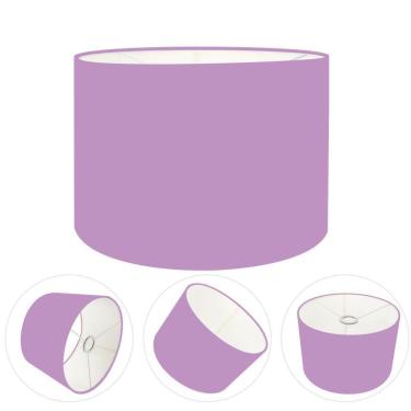 Imagem de Cúpula Abajur E Luminária Cilíndrica Vivare Cp-7017 ø40x21cm - Bocal Nacional Lilás