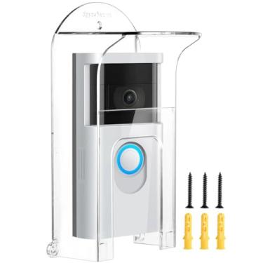 Imagem de Protetor de campainha transparente, capa de plástico impermeável para Ring 1/2/3/4/Pro/Pro 2/Campainhas de vídeo com fio