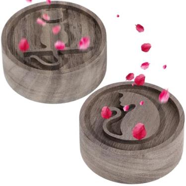 Imagem de 2 difusores de óleo essencial de madeira, conjunto de difusores de aromaterapia para carro e casa, aromatizadores de ar de madeira de nogueira