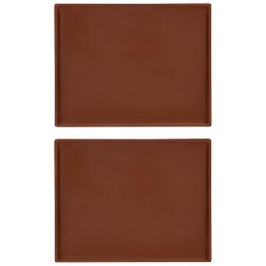 Imagem de Tapetes de silicone desidratadores marrons 2 peças 35.6 cm x 27.9 cm (36 cm x 28 cm), tapetes de cozimento grandes, para assar e rolos, folhas de desidratador de silicone, bandejas antiaderentes
