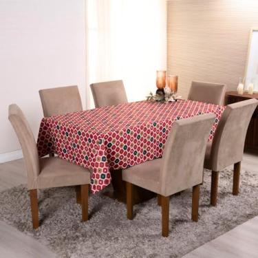 Imagem de Toalha de Mesa Natalina Digital, Tecido Oxford 100% Poliéster, Decoração Mesa de Natal (Estampa 6, 8 Lugares-2,50x1,40m)