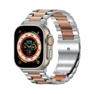 Imagem de Pulseira De Aço Inoxidável Para Apple Watch De 49mm 45mm 44mm 41mm 40m
