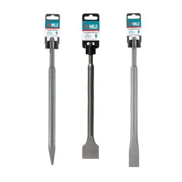 Imagem de Hald Kit SDS Plus Hald - Ponteiro 14 x 250mm - Talhadeira 14 x 250 x 20mm - Talhadeira 14 x 250 x 40mm