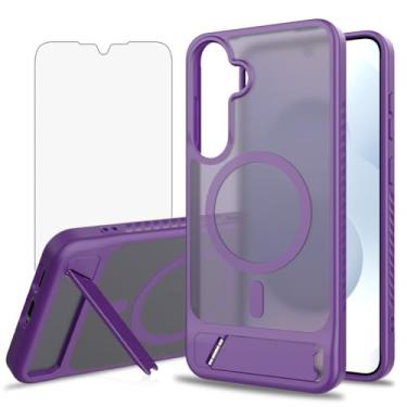 Imagem de Asuwish Capa de celular para Samsung Galaxy S24 Plus/S25 Plus S24+ S25+ 5G, compatível com Magsafe Magnetic, protetor de tela, suporte à prova de choque, capa protetora para celular S24Plus S 24+