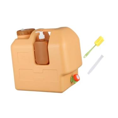 Imagem de menolana Recipiente de água com lata com sabão Dispensador portátil Grado em alimentos Bucket Jug para acampar BBQ Auto, 30l com Mangueira de Escova
