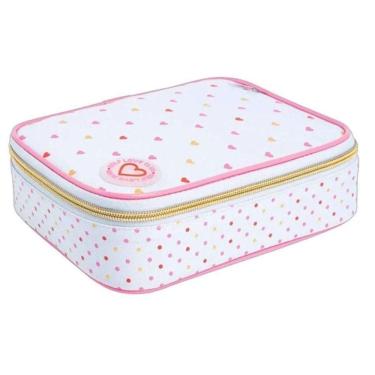 Imagem de Estojo Escolar Infantil Box Académie Coração Metalizado Azul - Tilibra