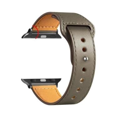 Imagem de Pulseira De Couro Unissex Para Apple Watch Series 8 9 3 4 5 6 SE 7 Ult