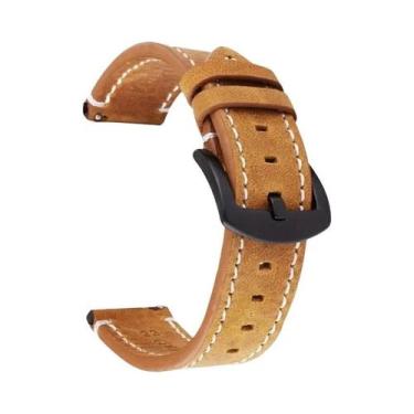 Imagem de Pulseira De Couro Retro Para Relógio 18mm 20mm 22mm 24mm Para Samsung 