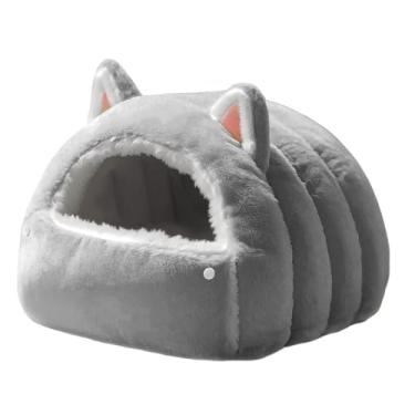 Imagem de Bothyi Cama para gatos, caverna, casa para animais de estimação, quente, autoaquecimento, abrigo para gatinhos, para hamster, ouriço, M