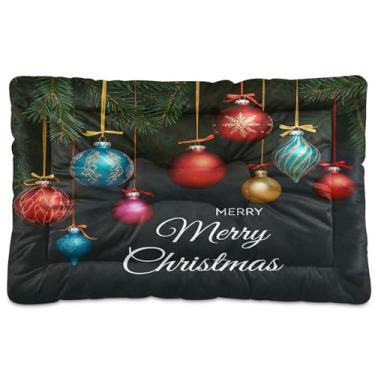 Imagem de SEHANY Cama de Natal bola para cães e gatos com fundo antiderrapante, cama de canil, colchão macio para animais de estimação, lavável, almofada de cama para cães pequenos, médios e grandes, gatos, 91