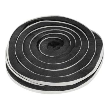 Imagem de PATIKIL Escova de decapagem de clima, 9,5 cm x 4,5 cm x 19,7 m, autoadesiva, para porta deslizante, isolante, para janela, para inverno, à prova de vento, à prova de som, preta