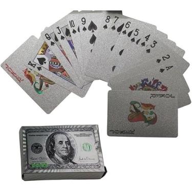 Imagem de Baralho Dourado Ouro 24K – Cartas de Poker Premium à Prova D’Água, Antirrisco e Flexíveis (52 Cartas + 2 Coringas)