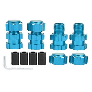 Imagem de SIWOTED 17mm Adaptador Hex Porcas Estrias Cubos de Roda Combinador de Extensão Adequado para Carro MAXX 1/10 RC (Azul)