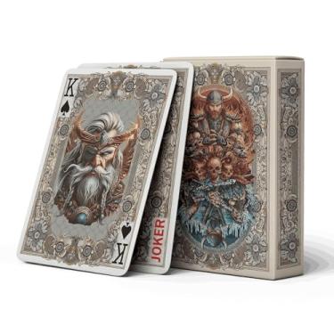Imagem de strublfe Viking Pirate Legend Themed Playing Cards, Standard Playing Card, High-End Collectible Poker Cards, 6-Layer Die-Casting Process, Double-Sided Cold Stamping Die-Cast Non-Slip Texture