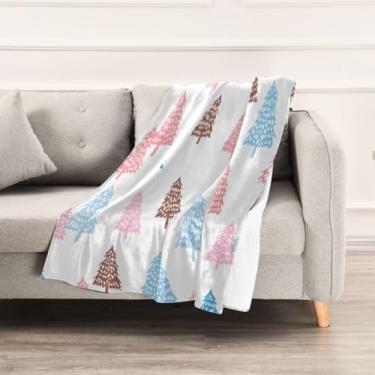 Imagem de Wassud Cobertores e mantas de Natal 152,4 cm x 228,6 cm de pinheiros, cobertor para sofá, cadeira, decoração de casa