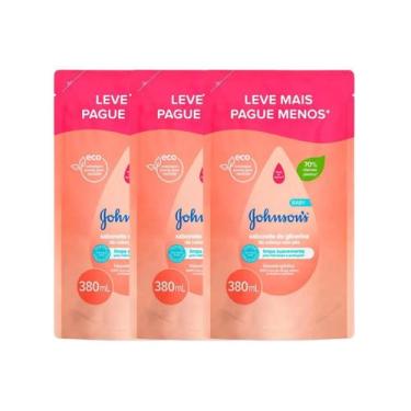 Imagem de Kit 3 Sabonete Líquido Glicerina Refil 380ml JOHNSON'S BABY