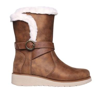 Imagem de Skechers Bota de neve feminina clássica, Marrom, 38