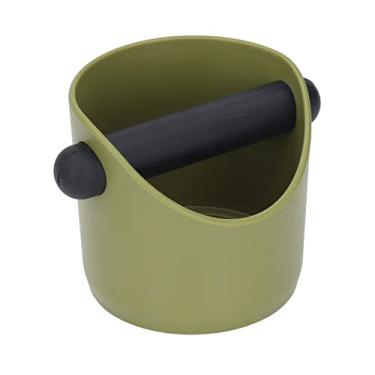 Imagem de Mingzhe Caixa de Batida de café de Borracha de Plástico Premium de 10 Cm Com Boca de Abertura Grande, Barra de Batida Destacável, Portátil, Lixeira de Moagem Antiderrapante para (Verde)