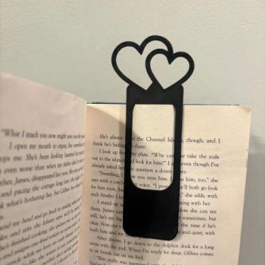 Imagem de Marcador Pagina Livro Caderno CORAÇÕES UNIDOS BOOKMARK Criativo Leitur