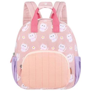 Imagem de Mochila infantil GAGAKU para meninas de 2 a 5 anos com estampa de gato