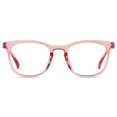 Imagem de Óculos de proteção de luz azul com armação pequena para mulheres, homens, óculos de computador, bloqueador de luz azul, adolescentes rosa