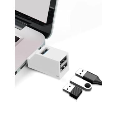 Imagem de Hub USB de 3 portas, USB 3.0 com 3 portas, divisor USB de carro de alta velocidade, Plug and Play para MacBook, Mac Pro/Mini, iMac, Surface Pro, notebook, pen drives USB, HDD móvel, radiador USB