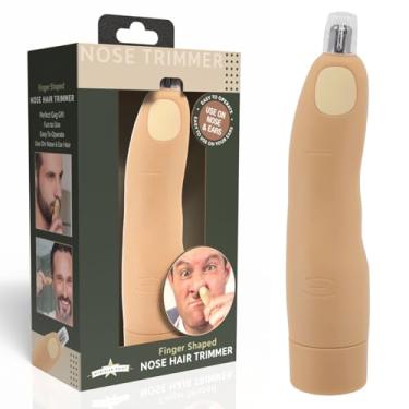 Imagem de Aparador de pelos de nariz e orelha em forma de dedo | Ferramenta de cuidados portátil operada por bateria para homens e mulheres | Presente engraçado, enchimento de meias, acessório de viagem