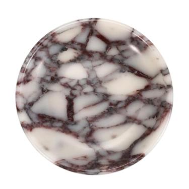 Imagem de Hipiwe Calacatta Prato de anel de viola bandeja decorativa de joias de mármore para mesa de cabeceira