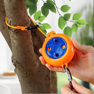 Imagem de Varal portátil ajustável para viagens ao ar livre, linha de secagem para acampamento, pesca, caminhadas e atividades ao ar livre, laranja