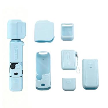 Imagem de Capa de silicone de substituição Pocket 3, capa de silicone macio, capa anti-arranhões, protetor de tela, compatível com acessórios combinados DJI OSMO Pocket 3 Creator (azul)