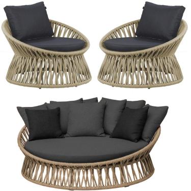 Imagem de Chaise área Externa Monza Alumínio Corda Náutica Trama Rami