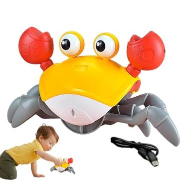 Imagem de Brinquedo Caranguejo Rastejante | Indução Elétrica Sensorial De 3 Velocidades | Brinquedo Eletrico Que Anda Com Luz E - Para Meninas Criancas 3 7 Anos Aprender Andar Presente Natal Páscoa