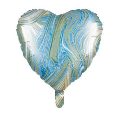 Imagem de Balão Metalizado Coração ágata - 18 Polegadas Cor Azul
