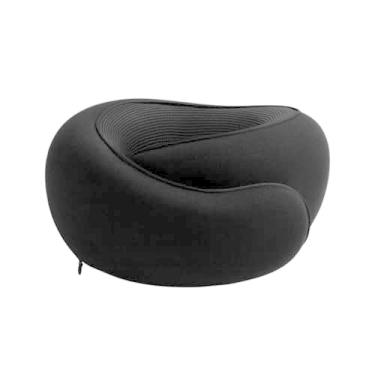 Imagem de Travesseiro de Viagem em Formato U, Espuma Viscoelástica, 30x26x10.5cm, 300g, Suporte Cervical Ergonômico, Tecido Respirável, Velcro Ajustável